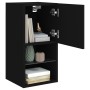 TV cabinet with LED lights black 30.5x30x60 cm by , TV Furniture - Ref: Foro24-836989, Price: 44,04 €, Discount: %