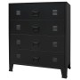 Cajonera metálica de estilo industrial 78x40x93 cm negro de vidaXL, Cajoneras - Ref: Foro24-245963, Precio: 219,17 €, Descuen...