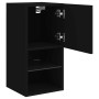 TV cabinet with LED lights black 30.5x30x60 cm by , TV Furniture - Ref: Foro24-836989, Price: 44,04 €, Discount: %