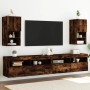 TV cabinets with LED lights 2 pcs smoked oak 30.5x30x60 cm by , TV Furniture - Ref: Foro24-836996, Price: 70,23 €, Discount: %