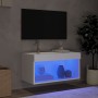 Mueble para TV con luces LED blanco 60x30x30 cm de , Muebles TV - Ref: Foro24-837127, Precio: 38,78 €, Descuento: %