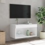 Mueble para TV con luces LED blanco 60x30x30 cm de , Muebles TV - Ref: Foro24-837127, Precio: 38,78 €, Descuento: %