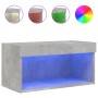 TV cabinet with LED lights concrete gray 60x30x30 cm by , TV Furniture - Ref: Foro24-837133, Price: 37,72 €, Discount: %