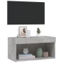 Mueble para TV con luces LED gris hormigón 60x30x30 cm de , Muebles TV - Ref: Foro24-837133, Precio: 37,69 €, Descuento: %