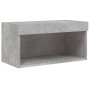 TV cabinet with LED lights concrete gray 60x30x30 cm by , TV Furniture - Ref: Foro24-837133, Price: 37,72 €, Discount: %