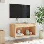 TV stand with LED lights Sonoma oak 60x30x30 cm by , TV Furniture - Ref: Foro24-837131, Price: 38,99 €, Discount: %