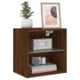 Wall bedside table with LED lights brown oak by , TV Furniture - Ref: Foro24-837076, Price: 37,73 €, Discount: %