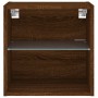 Wall bedside table with LED lights brown oak by , TV Furniture - Ref: Foro24-837076, Price: 37,73 €, Discount: %