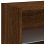 Wall bedside table with LED lights brown oak by , TV Furniture - Ref: Foro24-837076, Price: 37,73 €, Discount: %