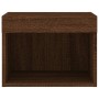 Wall bedside table with LED lights brown oak by , TV Furniture - Ref: Foro24-837125, Price: 35,90 €, Discount: %