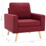 2-Piece Sofa Set Wine Red Fabric by , Sofas - Ref: Foro24-3056631, Price: 488,99 €, Discount: %