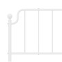 Metal bed frame with white headboard 183x213 cm by , Beds and slatted bases - Ref: Foro24-373941, Price: 101,63 €, Discount: %