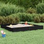 Sandbox with square seats in solid black pine wood by , sandboxes - Ref: Foro24-825041, Price: 70,76 €, Discount: %