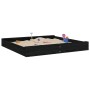 Sandbox with square seats in solid black pine wood by , sandboxes - Ref: Foro24-825041, Price: 70,76 €, Discount: %