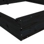 Sandbox with square seats in solid black pine wood by , sandboxes - Ref: Foro24-825041, Price: 70,76 €, Discount: %