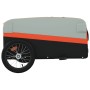 Schwarz-orangefarbener Fahrradanhänger aus Eisen, 45 kg von , Fahrradanhänger - Ref: Foro24-94040, Preis: 85,68 €, Rabatt: %