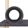 Rascador para gatos con postes de sisal gris oscuro 136 cm de , Mobiliario para gatos - Ref: Foro24-172093, Precio: 50,74 €, ...