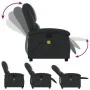 Black Genuine Leather Massage Recliner by , Armchairs - Ref: Foro24-371793, Price: 306,18 €, Discount: %