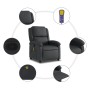 Sillón reclinable de masaje cuero auténtico negro de , Sillones - Ref: Foro24-371793, Precio: 337,07 €, Descuento: %