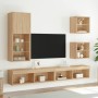 TV cabinet with LED lights Sonoma oak 40.5x30x102 cm by , TV Furniture - Ref: Foro24-837059, Price: 67,54 €, Discount: %