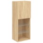 TV cabinet with LED lights Sonoma oak 40.5x30x102 cm by , TV Furniture - Ref: Foro24-837059, Price: 67,54 €, Discount: %