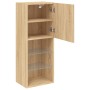 TV cabinet with LED lights Sonoma oak 40.5x30x102 cm by , TV Furniture - Ref: Foro24-837059, Price: 67,54 €, Discount: %