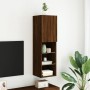 TV cabinet with LED lights brown oak 30.5x30x102 cm by , TV Furniture - Ref: Foro24-837027, Price: 61,07 €, Discount: %