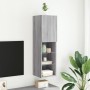 TV cabinet with LED lights Sonoma gray 30.5x30x102 cm by , TV Furniture - Ref: Foro24-837025, Price: 56,28 €, Discount: %