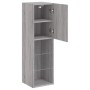 TV cabinet with LED lights Sonoma gray 30.5x30x102 cm by , TV Furniture - Ref: Foro24-837025, Price: 56,28 €, Discount: %