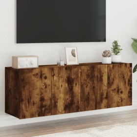 Wall TV cabinets 2 units smoked oak 60x30x41 cm by , TV Furniture - Ref: Foro24-836947, Price: 74,99 €, Discount: %