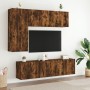 Wall TV cabinets 2 units smoked oak 60x30x41 cm by , TV Furniture - Ref: Foro24-836947, Price: 69,48 €, Discount: %