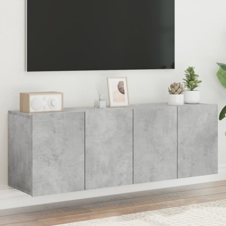 Wall TV cabinets 2 units concrete gray 60x30x41 cm by , TV Furniture - Ref: Foro24-836945, Price: 71,41 €, Discount: %