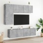 Wall TV cabinets 2 units concrete gray 60x30x41 cm by , TV Furniture - Ref: Foro24-836945, Price: 71,41 €, Discount: %