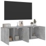 Wall TV cabinets 2 units concrete gray 60x30x41 cm by , TV Furniture - Ref: Foro24-836945, Price: 71,41 €, Discount: %