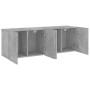 Wall TV cabinets 2 units concrete gray 60x30x41 cm by , TV Furniture - Ref: Foro24-836945, Price: 71,41 €, Discount: %