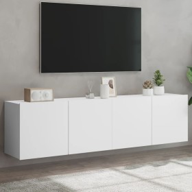 Wall TV cabinets 2 units white 80x30x41 cm by , TV Furniture - Ref: Foro24-836953, Price: 83,13 €, Discount: %