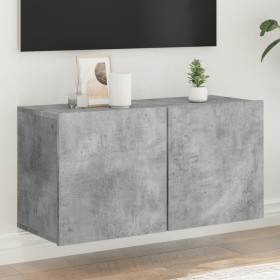 Concrete gray wall TV cabinet 80x30x41 cm by , TV Furniture - Ref: Foro24-836958, Price: 52,99 €, Discount: %