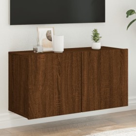 Brown oak wall TV cabinet 80x30x41 cm by , TV Furniture - Ref: Foro24-836964, Price: 52,70 €, Discount: %