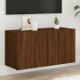 Brown oak wall TV cabinet 80x30x41 cm by , TV Furniture - Ref: Foro24-836964, Price: 52,66 €, Discount: %