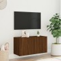 Brown oak wall TV cabinet 80x30x41 cm by , TV Furniture - Ref: Foro24-836964, Price: 52,66 €, Discount: %