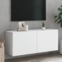 Mueble para TV de pared blanco 100x30x41 cm de , Muebles TV - Ref: Foro24-836966, Precio: 74,50 €, Descuento: %