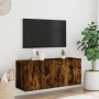 Smoked oak wall TV cabinet 100x30x41 cm by , TV Furniture - Ref: Foro24-836970, Price: 59,52 €, Discount: %