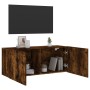 Smoked oak wall TV cabinet 100x30x41 cm by , TV Furniture - Ref: Foro24-836970, Price: 59,52 €, Discount: %