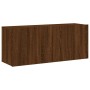 Brown oak wall TV cabinet 100x30x41 cm by , TV Furniture - Ref: Foro24-836972, Price: 62,07 €, Discount: %