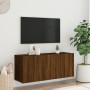 Brown oak wall TV cabinet 100x30x41 cm by , TV Furniture - Ref: Foro24-836972, Price: 62,07 €, Discount: %