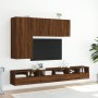 Brown oak wall TV cabinet 100x30x41 cm by , TV Furniture - Ref: Foro24-836972, Price: 62,07 €, Discount: %