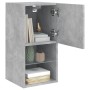 Concrete gray TV cabinet with LED lights 30.5x30x60 cm by , TV Furniture - Ref: Foro24-836993, Price: 42,51 €, Discount: %