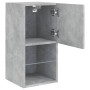 Concrete gray TV cabinet with LED lights 30.5x30x60 cm by , TV Furniture - Ref: Foro24-836993, Price: 42,51 €, Discount: %