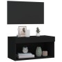 TV cabinet with LED lights black 60x30x30 cm by , TV Furniture - Ref: Foro24-837129, Price: 39,99 €, Discount: %