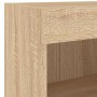 Sonoma Oak Wall-Mounted Nightstand with LED Lights by , TV Furniture - Ref: Foro24-837117, Price: 35,44 €, Discount: %